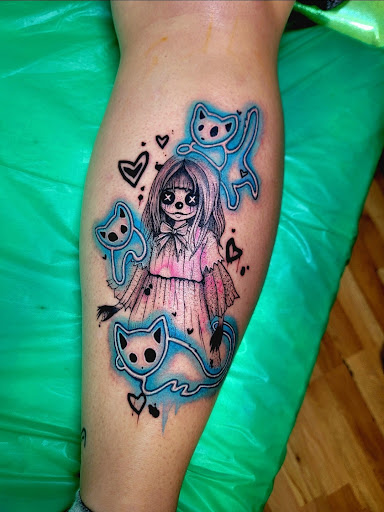 Explore grave tattoo ideas, creative tattoo ideas in Benton, available at Spectrum Tattoo