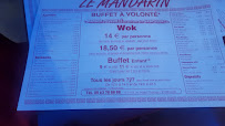 Restaurant asiatique Le Mandarin à Albi (la carte)