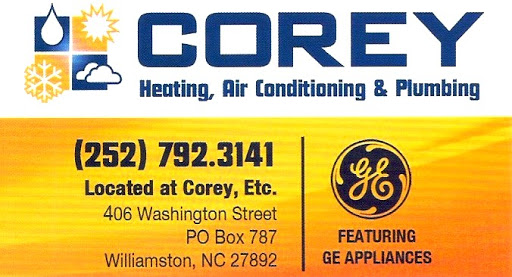 Corey Heating, Air Conditioning & Plumbing, Inc. in Williamston, North Carolina