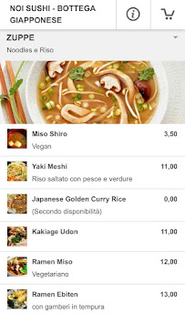 Carte du Noi Sushi Riccione - Bottega Giapponese à Riccione