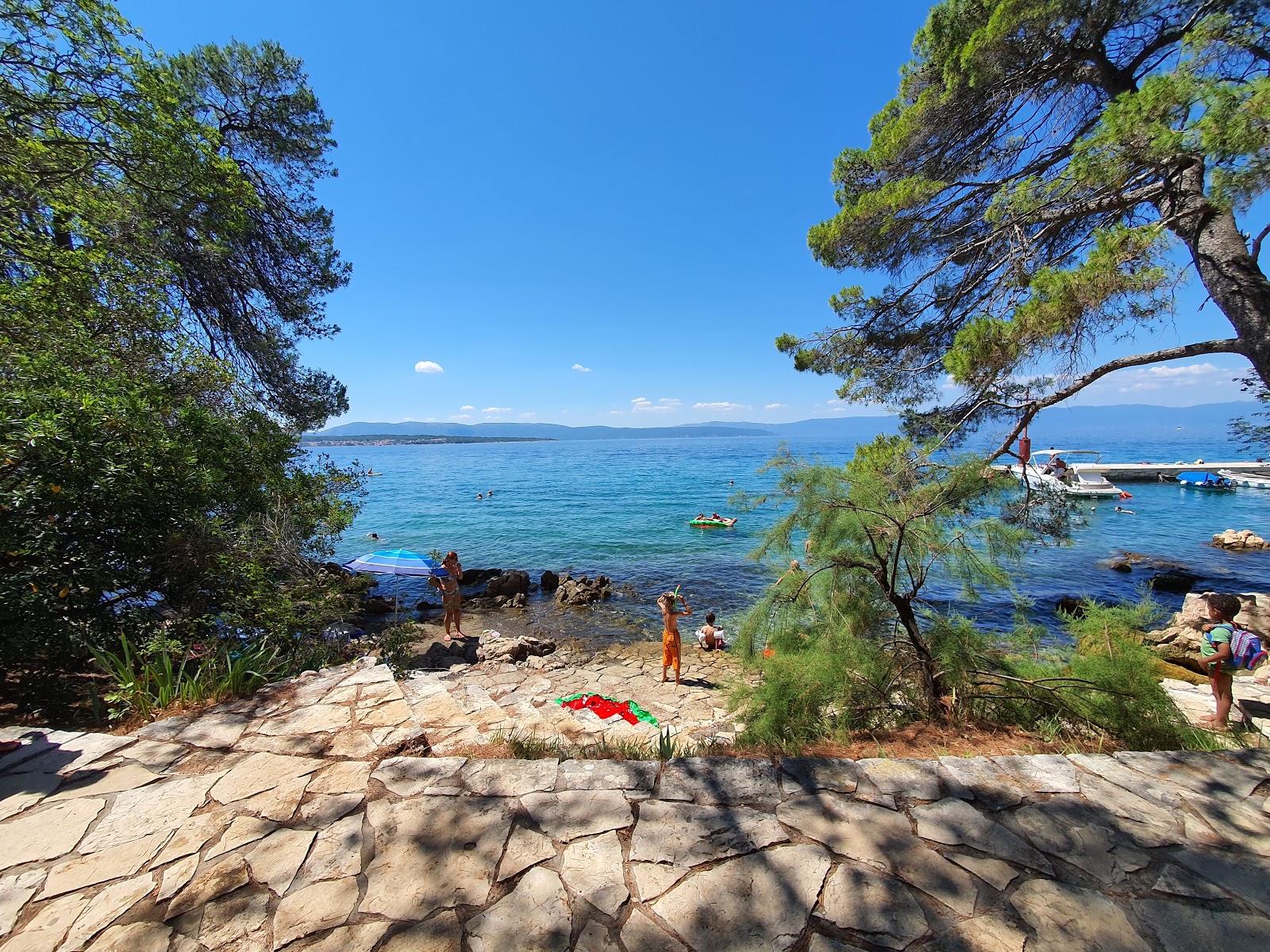 Photo of Paradise beach with turquoise pure water surface