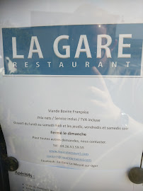 La Gare à Le Mesnil-sur-Oger menu