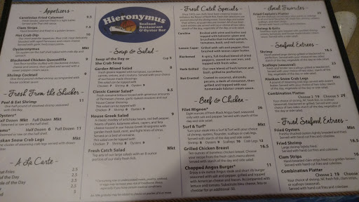 Seafood Restaurant «Hieronymus Seafood Restaurant & Oyster Bar», reviews and photos, 5035 Market St, Wilmington, NC 28405, USA