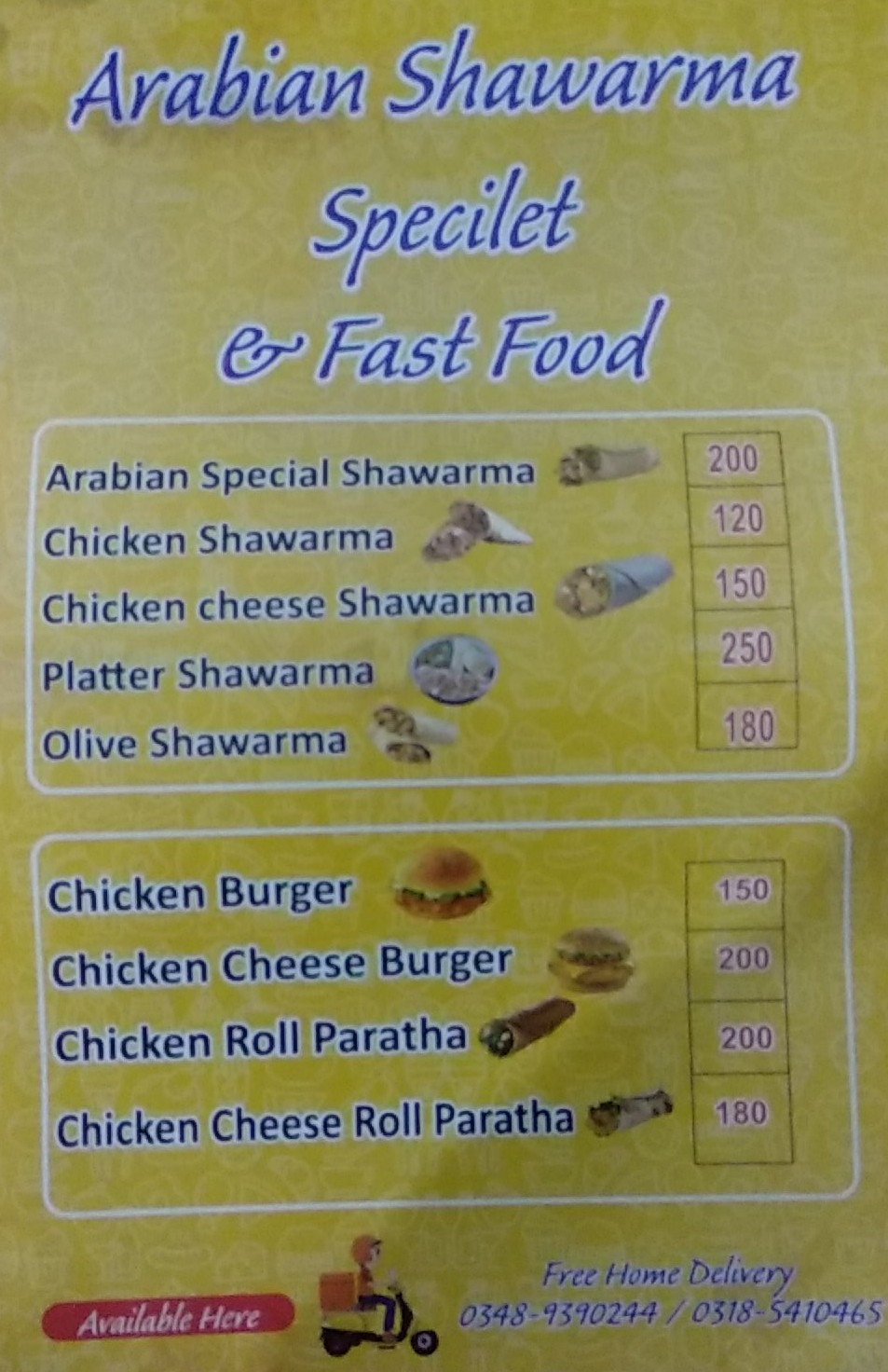 Arabian Shawarma Specialist & Fast Food