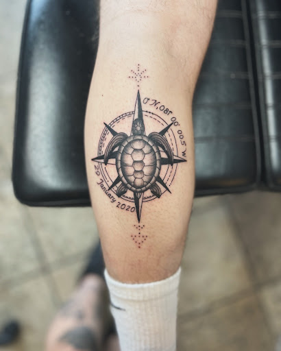 Explore kayak tattoo ideas, creative tattoo ideas in Nashua, available at Mayhem Ink Tattoo