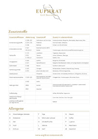 Euphrat Grill Restaurant à Wiesbaden menu