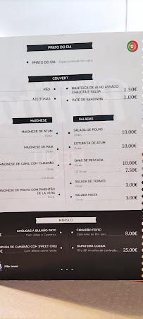 Menu / carte de Romba à Tavira