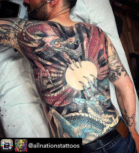 Explore oni tattoo ideas, creative tattoo ideas in Peoria, available at Iron Key Tattoo Studio Inc.