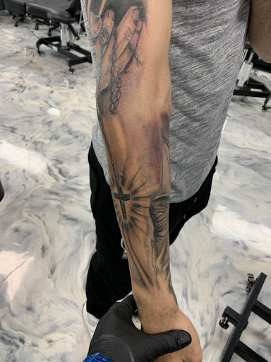 Explore last name tattoo ideas on arm, creative tattoo ideas in San Diego, available at High Class Tattoo SD