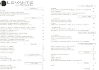 Menu du Levante - La Terrazza à Lignano Sabbiadoro