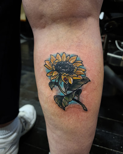 Find leg tattoo ideas for guys for your next unique tattoo in Snohomish at Unknown Tattoo Co.