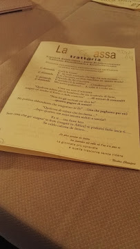 Trattoria La Gassa à Sant'Alò menu