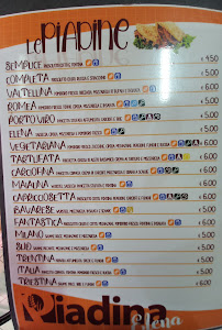 Carte du Piadina Elena à Porto Viro