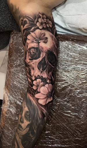 Explore mens name tattoo ideas, creative tattoo ideas in North Brunswick, available at Grave Tattoo