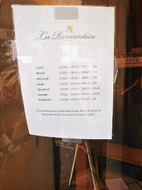 Restaurant italien Restaurant La Romantica à Colmar - menu / carte