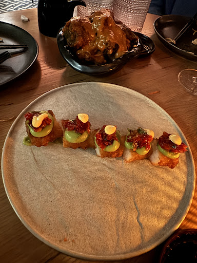 Bang bang brocolli and Firecracker roll