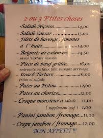 Menu du Le P'tit Clown à Grasse