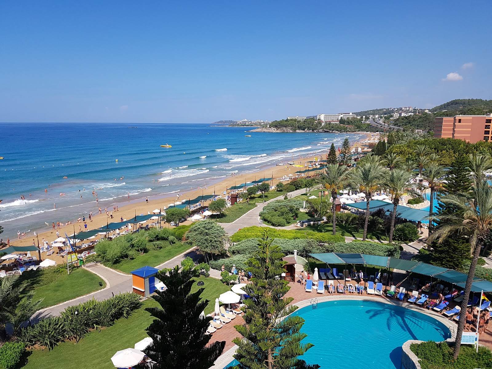 Foto von Incekum beach und die siedlung