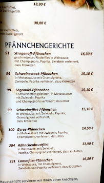 Restaurant Rhodos à Berlin menu