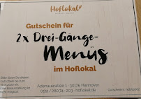 Restaurant Hoflokal à Hanover (le menu)