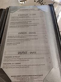 L'Alpin à Annecy menu