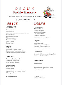Sa Tanca à Guidonia menu