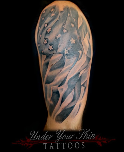 Explore foo dog tattoo ideas, creative tattoo ideas in Green Cove Springs, available at Under Your Skin Tattoos