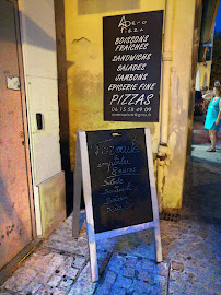 Menu / carte de Apero Pizza à Le Lavandou