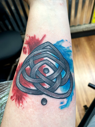 Explore mens tattoo sleeve idea, creative tattoo ideas in Belleville, available at Almighty Tattoos