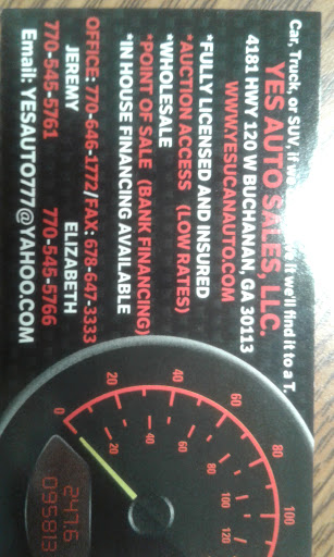 Used Car Dealer «Yes Auto Sales», reviews and photos, 2550 Carrollton Villa Rica Hwy, Carrollton, GA 30116, USA