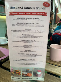 Menu du Vanilla Bakery à Milan