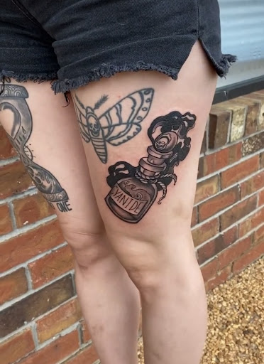 Explore henna tattoo ideas for men, creative tattoo ideas in Albany, available at Black Sheep Tattoo Company