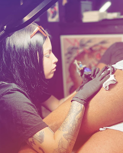 Explore mushu tattoo ideas, creative tattoo ideas in Georgetown, available at Iron Rite Tattoo South