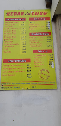 Kebab&Tacos luxe. Hallal à La Rochelle menu