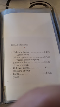 Ristorante 34 da Lucia à Vietri sul Mare menu