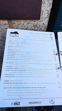 Buxa à Guimaraes menu