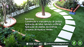 Jardins Machado - Construção, Manutenção, Decoração, Sistemas de Rega, Relva Sintética e Deck.