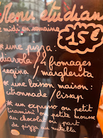 Sonata Pizzeria Brochant à Paris menu