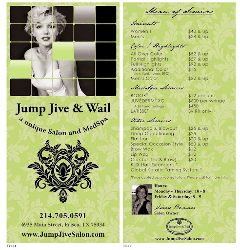 Hair Salon «Jump Jive & Wail Hair Salon and MedSpa», reviews and photos, 6935 Main St, Frisco, TX 75034, USA