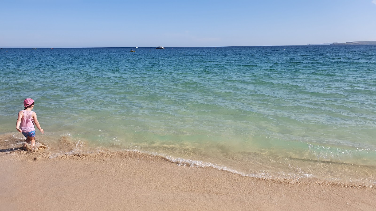 Foto van Porthminster strand en de nederzetting