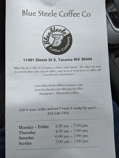 Coffee Shop «BlueSteele Coffee Company», reviews and photos, 11401 Steele St S #108, Parkland, WA 98444, USA