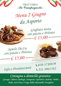 Trattoria La Campagnola à Gussago menu