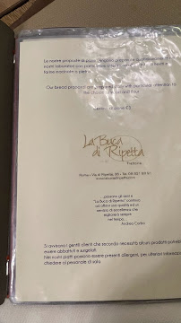 La Buca di Ripetta à Rome menu