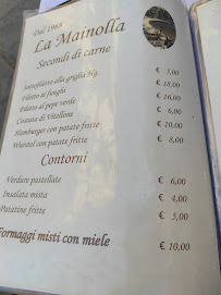 Pizzeria Ristorante La Mainolla à Sestri Levante (la carte)