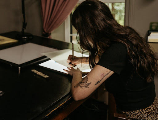 Explore letter tattoo cover up ideas, creative tattoo ideas in Pendleton, available at Just Another Hole in the Wall Tattoo