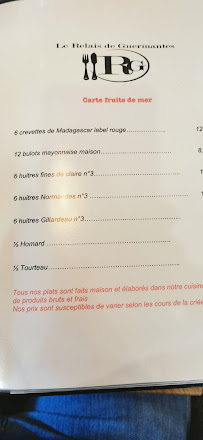 Restaurant Restaurant Le Relais de Guermantes à Guermantes - menu / carte