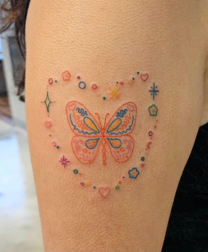 Explore magnolia tattoo ideas, creative tattoo ideas in Philadelphia, available at The Dahlia Collective