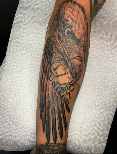 Explore anarchy tattoo ideas, creative tattoo ideas in Lakeview, available at Backwoods Tattoo Studio