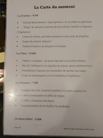 Restaurant français Le Bistrot des Vignes à Dax (la carte)