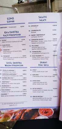 Menu du Taverna Rhodos à Scharbeutz